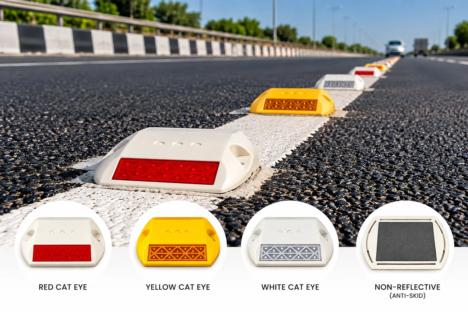 Heavy-Duty ABS Raised Pavement Markers
