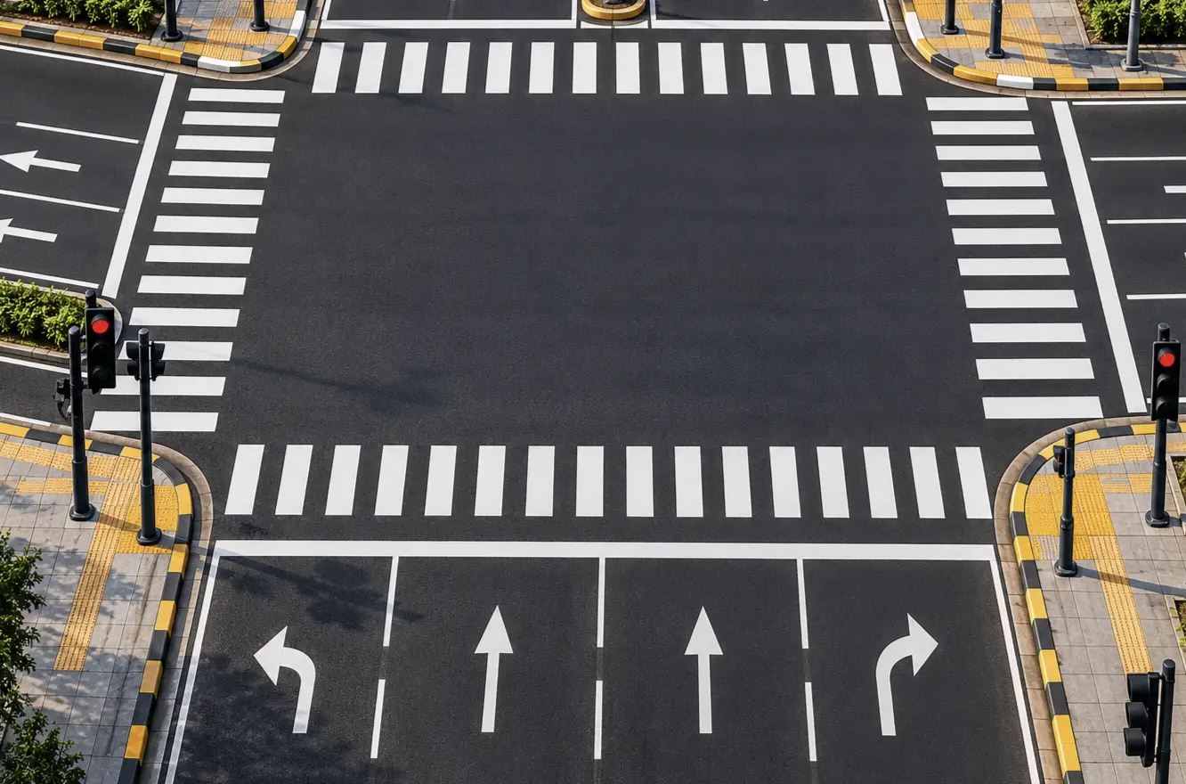 Intersection Crosswalks, Stop Lines & Turn Arrows