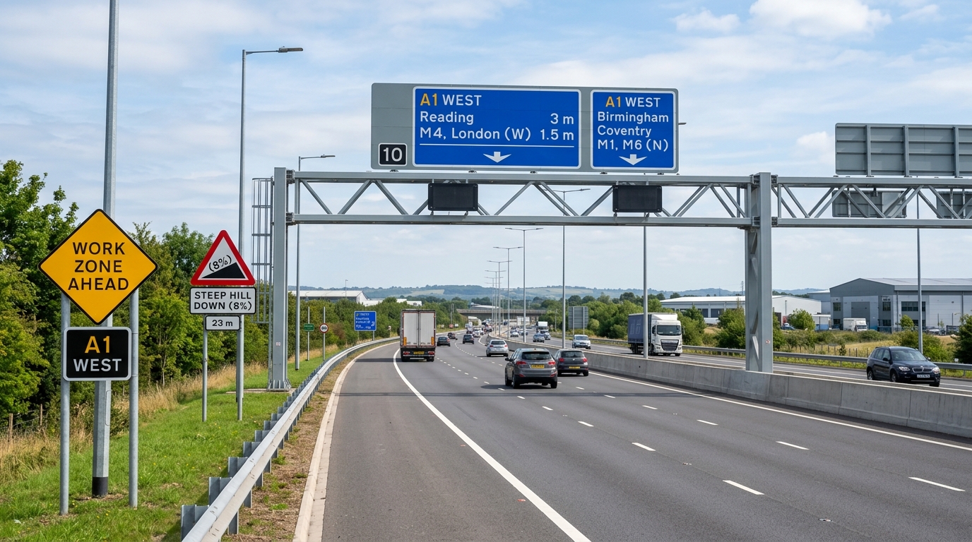 Highway Gantry and Retro-reflective Signs